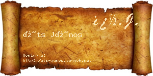 Áts János névjegykártya