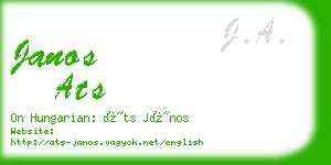 janos ats business card